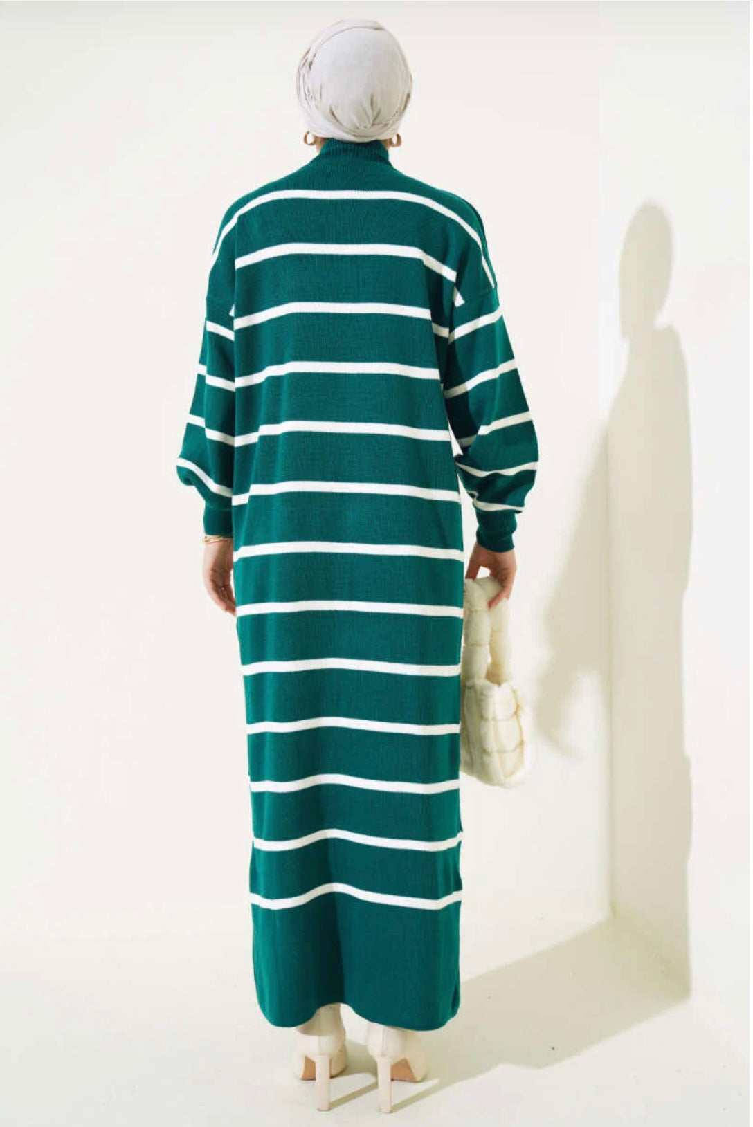 Pull Robe Longue Turquoise